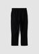 Schwarze sportliche Cargo-Hose mit Kordelzug_6