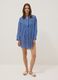 Blue striped pure cotton kaftan_1