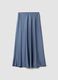 Long grey satin skirt_5