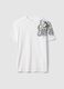 White pure cotton regular fit T-shirt with graphics_4