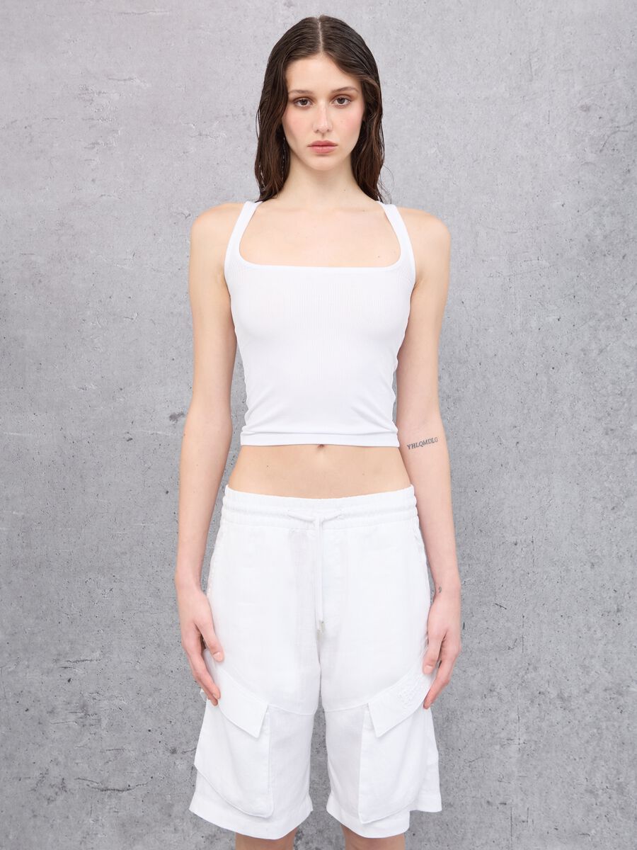 Vest Top Square Neck White_0