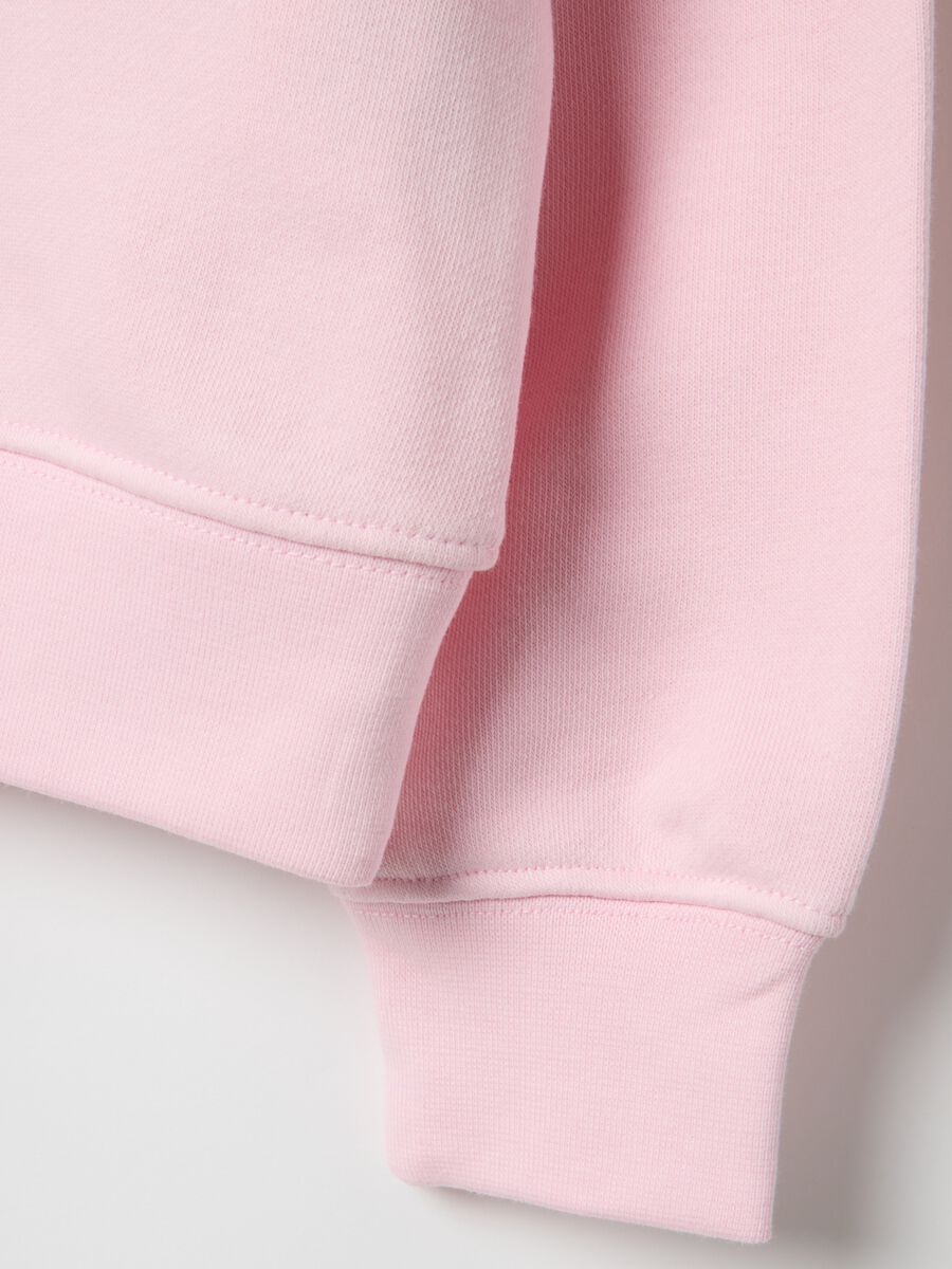 Pink Disney Print Regular Fit Cotton Blend Sweatshirt for Girls_3