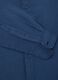 Blue cotton and linen, regular fit men's shirt with band collar_5