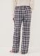 Multicolour checked pyjama trousers in pure organic cotton_2