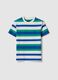 Boys&rsquo; pure cotton multicolour striped T-shirt, regular fit_3