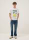 Wei&szlig;es T-Shirt aus reiner Baumwolle mit Print, Regular Fit_1