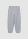 Grey children's regular fit pure cotton trousers_1