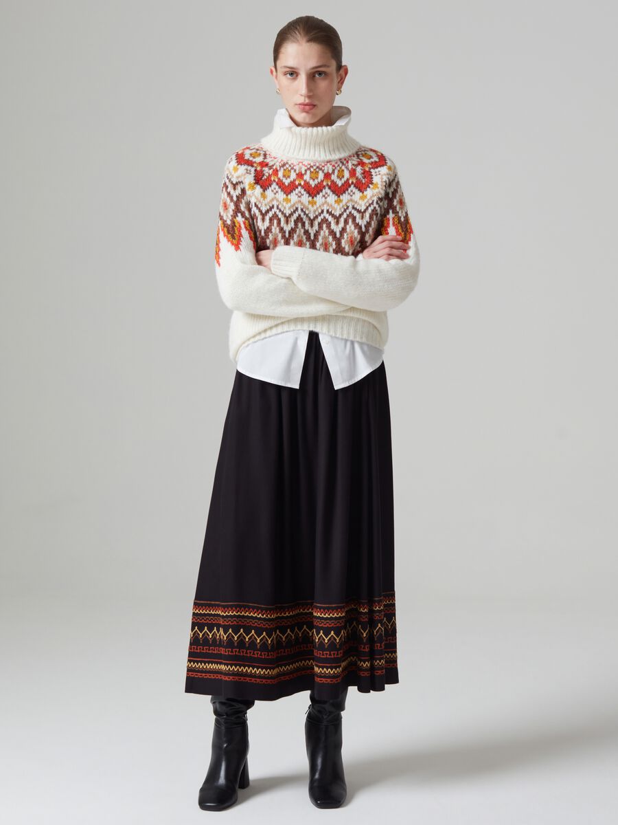 Midi skirt with heritage embroidery_2