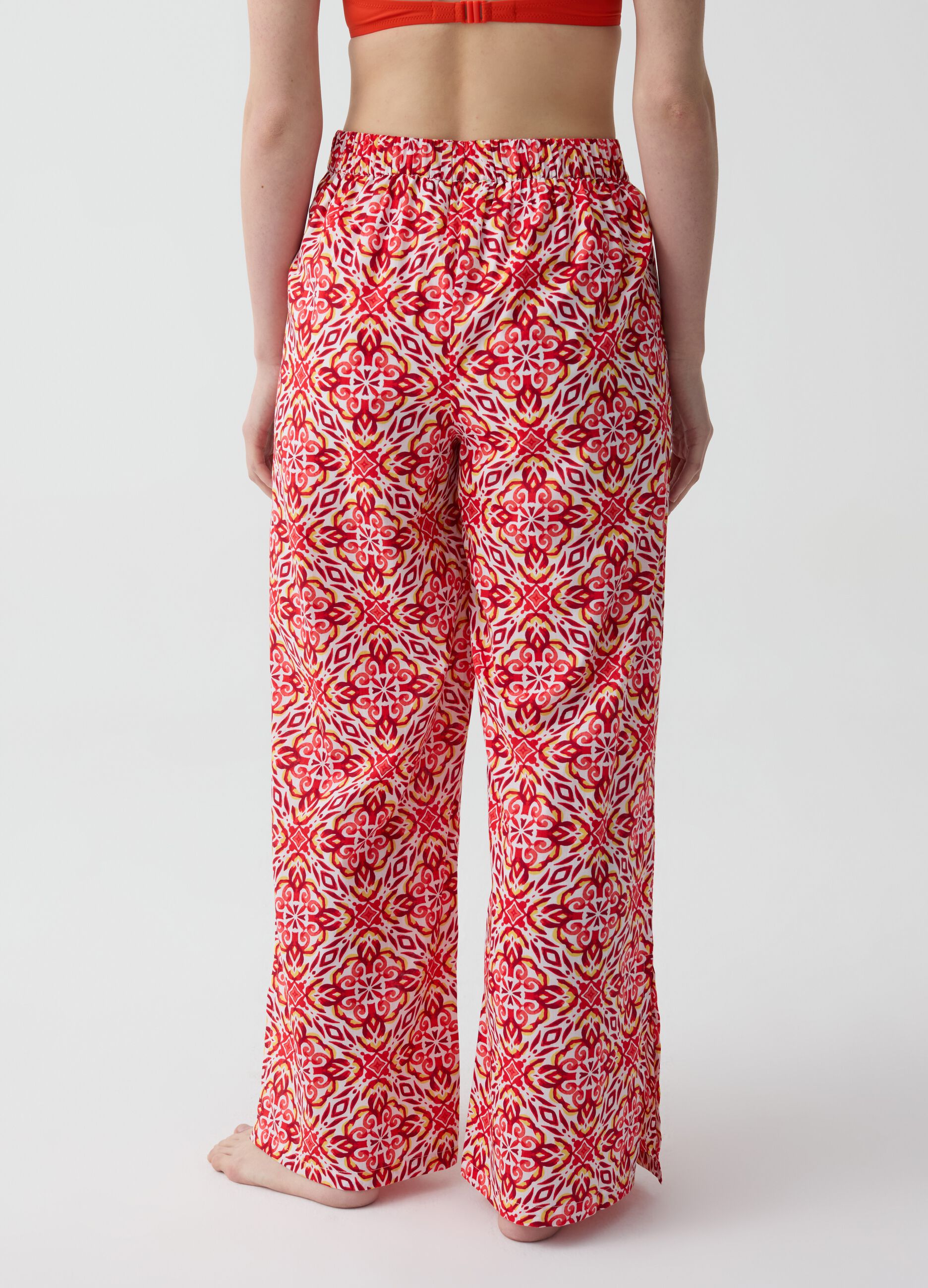 Positano summer trousers with print
