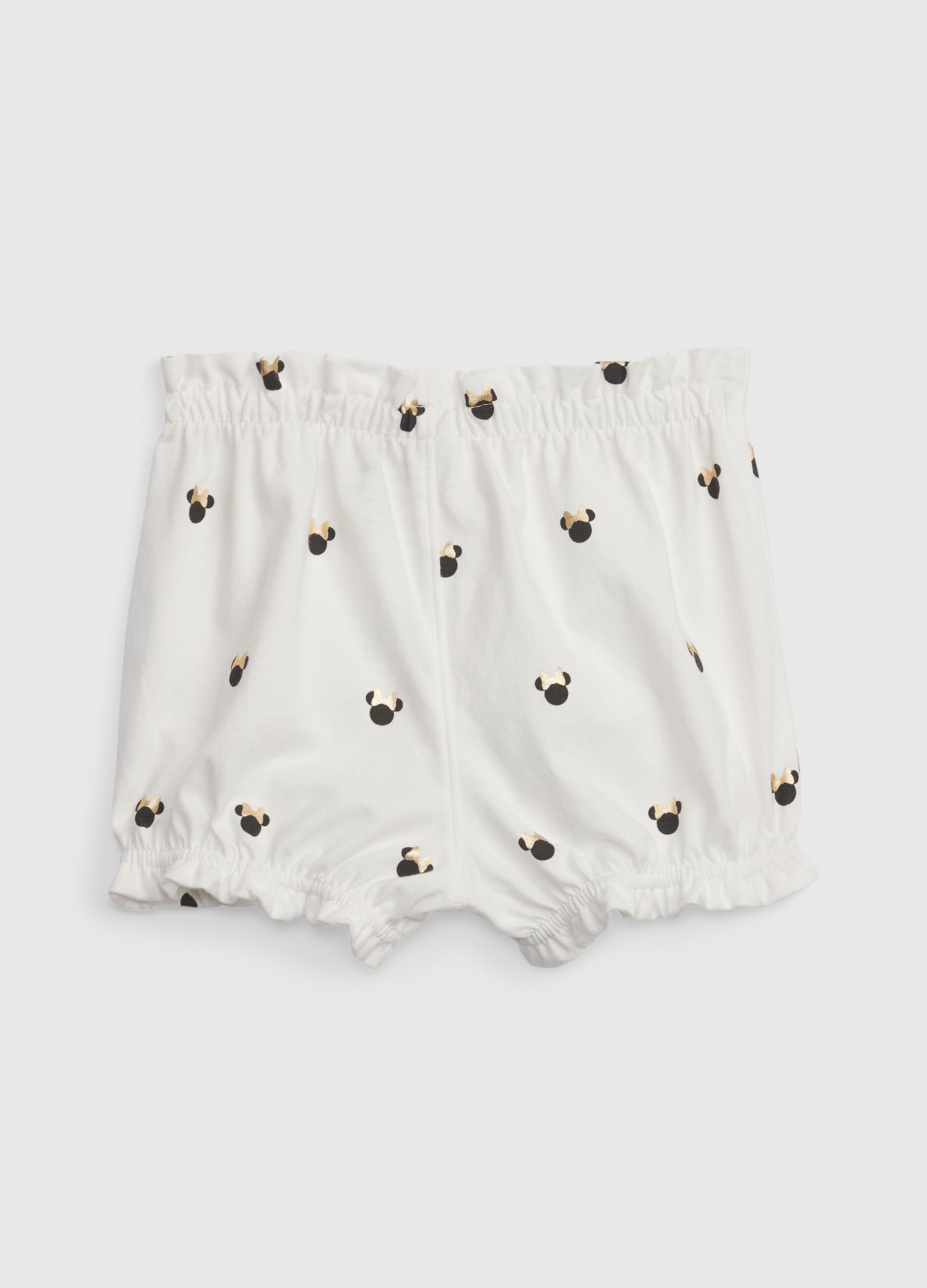 Organic cotton shorts with print and embroidery