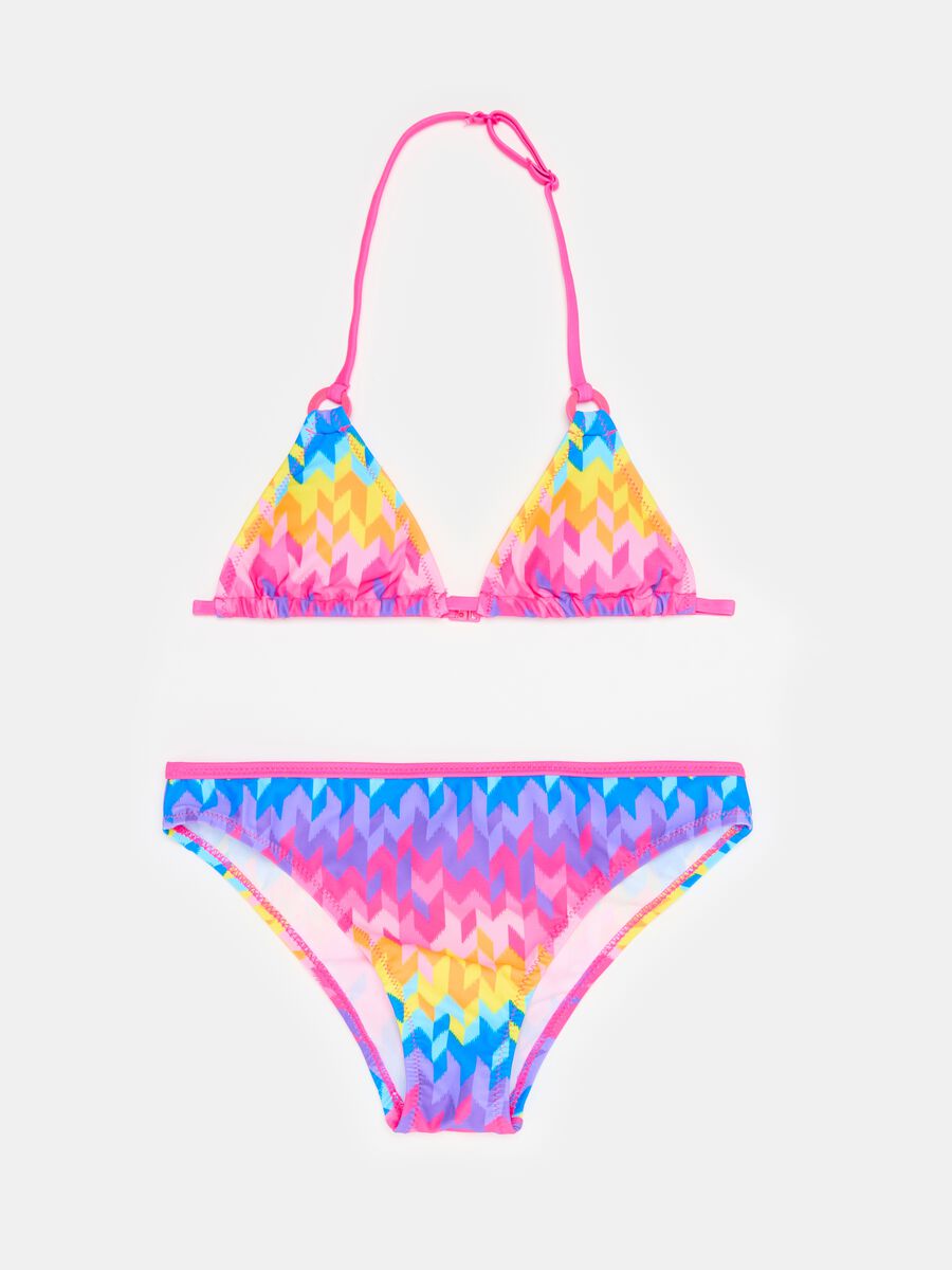 Bikini con fantasia optical multicolor_0