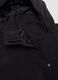 Black water-repellent hooded jacket with zip, regular fit ALTAVIA STUDIO_8
