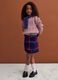 Saia tartan &agrave;s riscas regular fit em mistura de l&atilde; e viscose_0