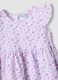 Purple pure cotton mini dress with floral print_2