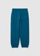 Children's blue regular fit cotton joggers_1