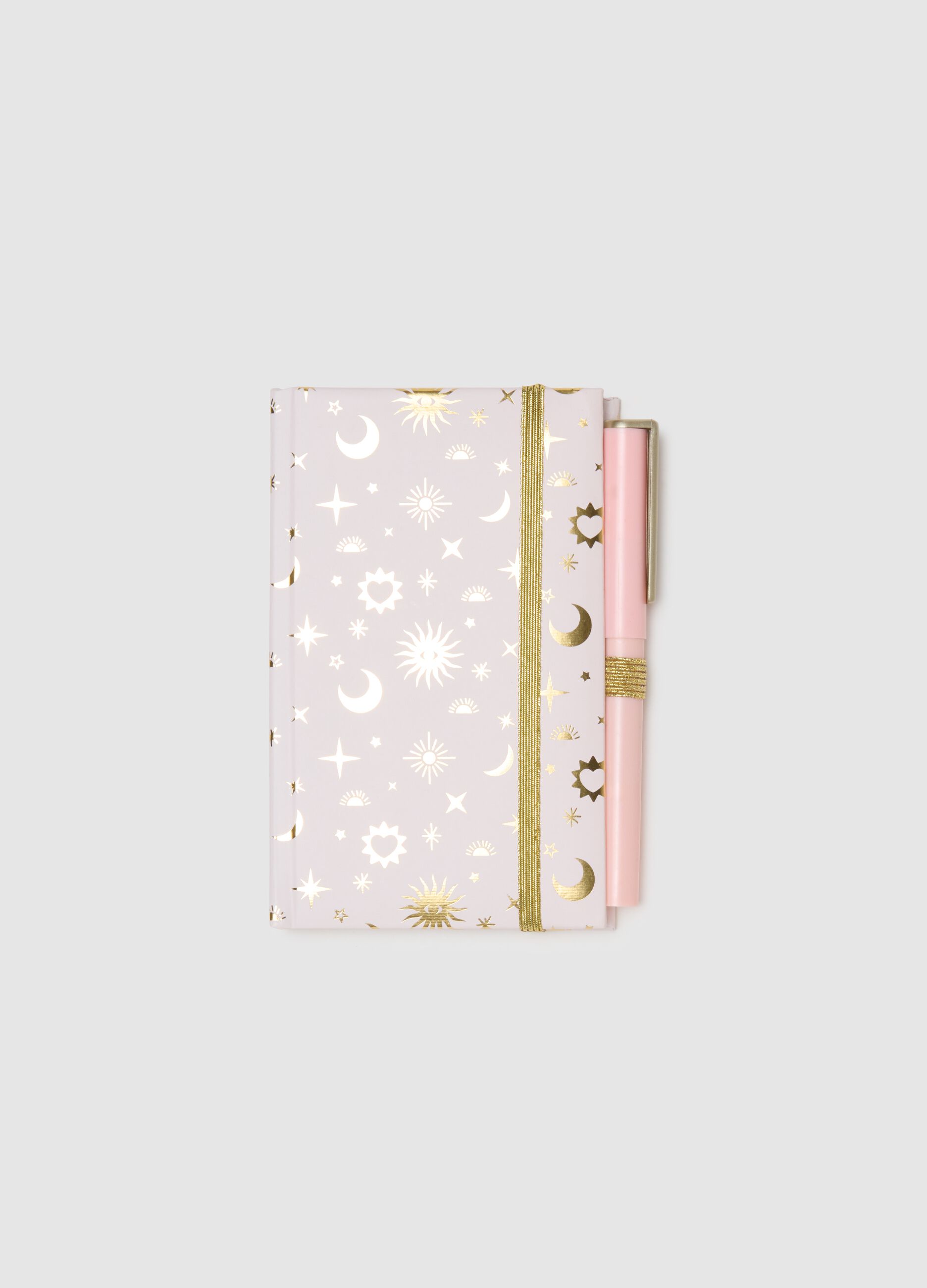 Pink Paper Planner with Astral Decorations