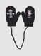 Black toddler gloves with cord and Minnie print_0