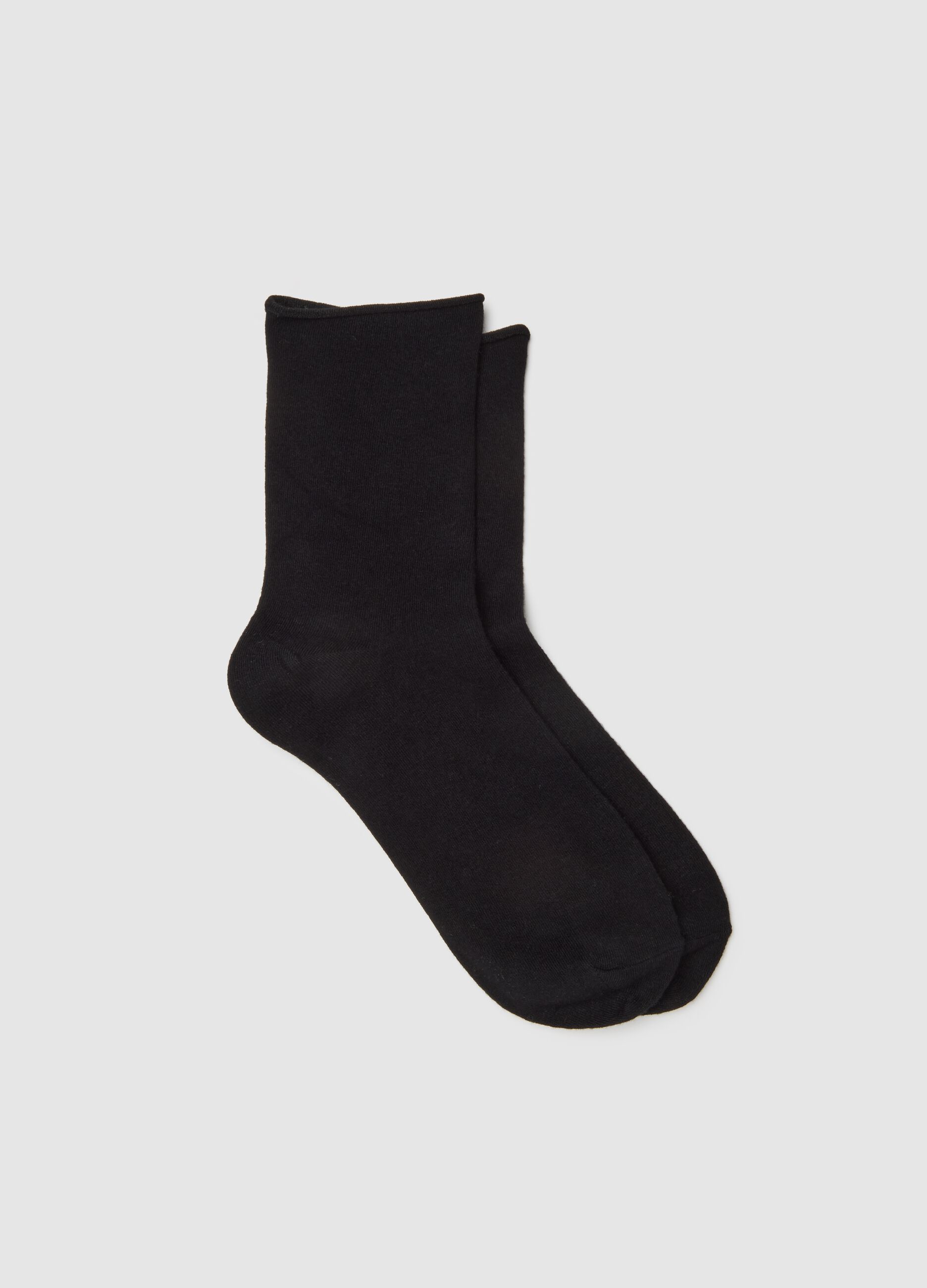 Short black stretch socks