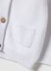Cardigan com capuz de algod&atilde;o puro branco para beb&eacute;s regular fit_3