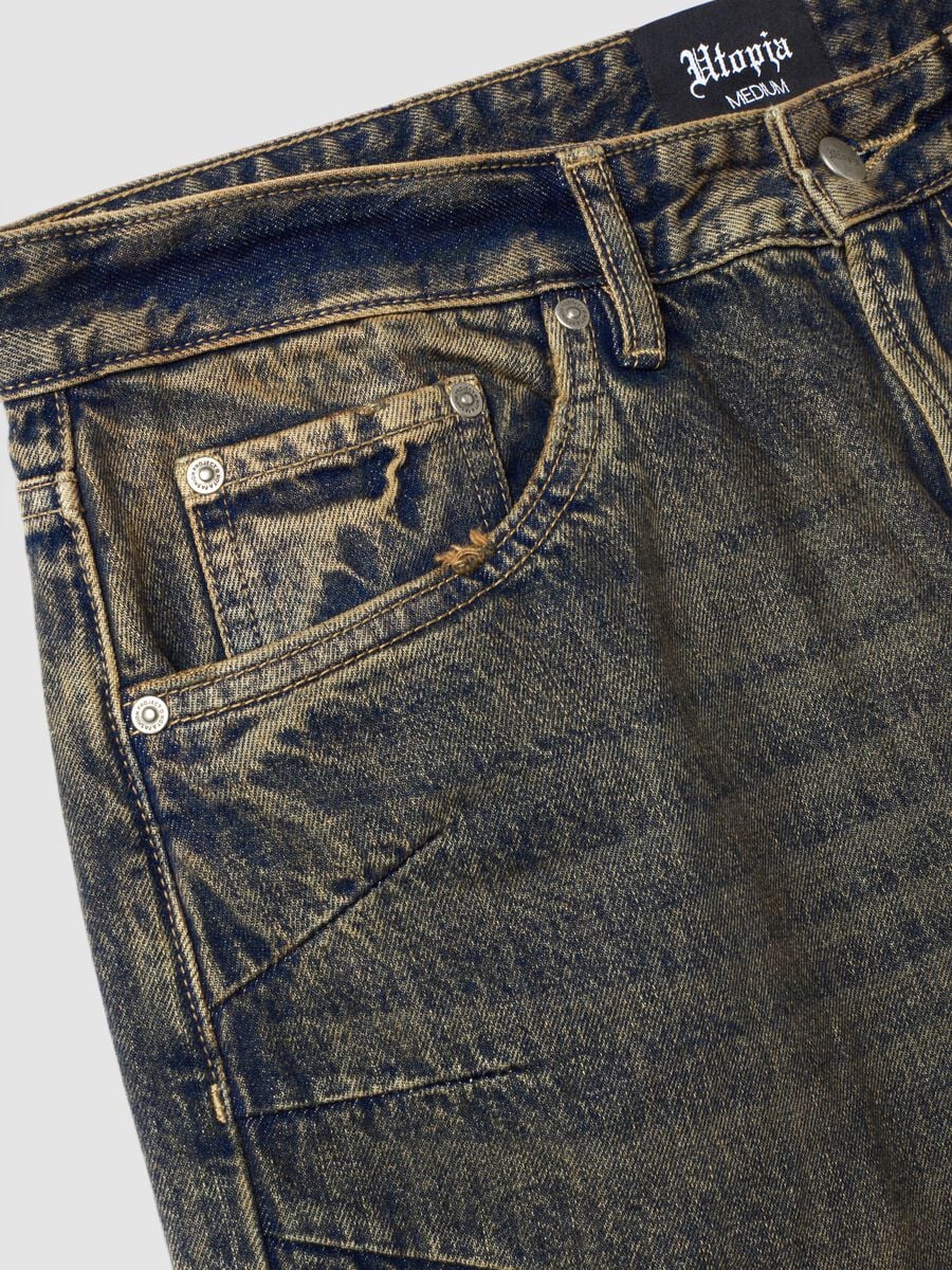 Vintage Wide-Leg Denim in Dark Blue_7