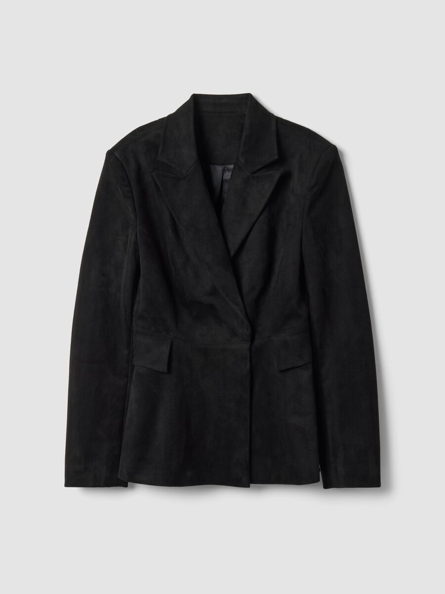 Blazer en su&eacute;dine noir_0