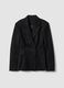 Black Faux Suede Blazer_0