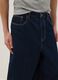 Blue denim slim fit pure cotton shorts_3