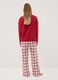 Red pure organic cotton crew-neck pyjamas_3