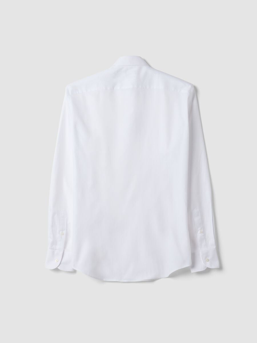 White pure cotton slim-fit shirt_2