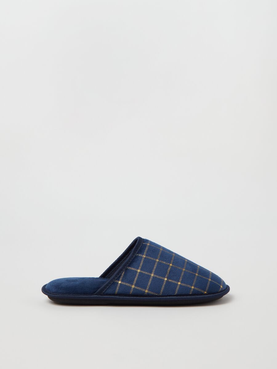 Slippers with chequered print_0