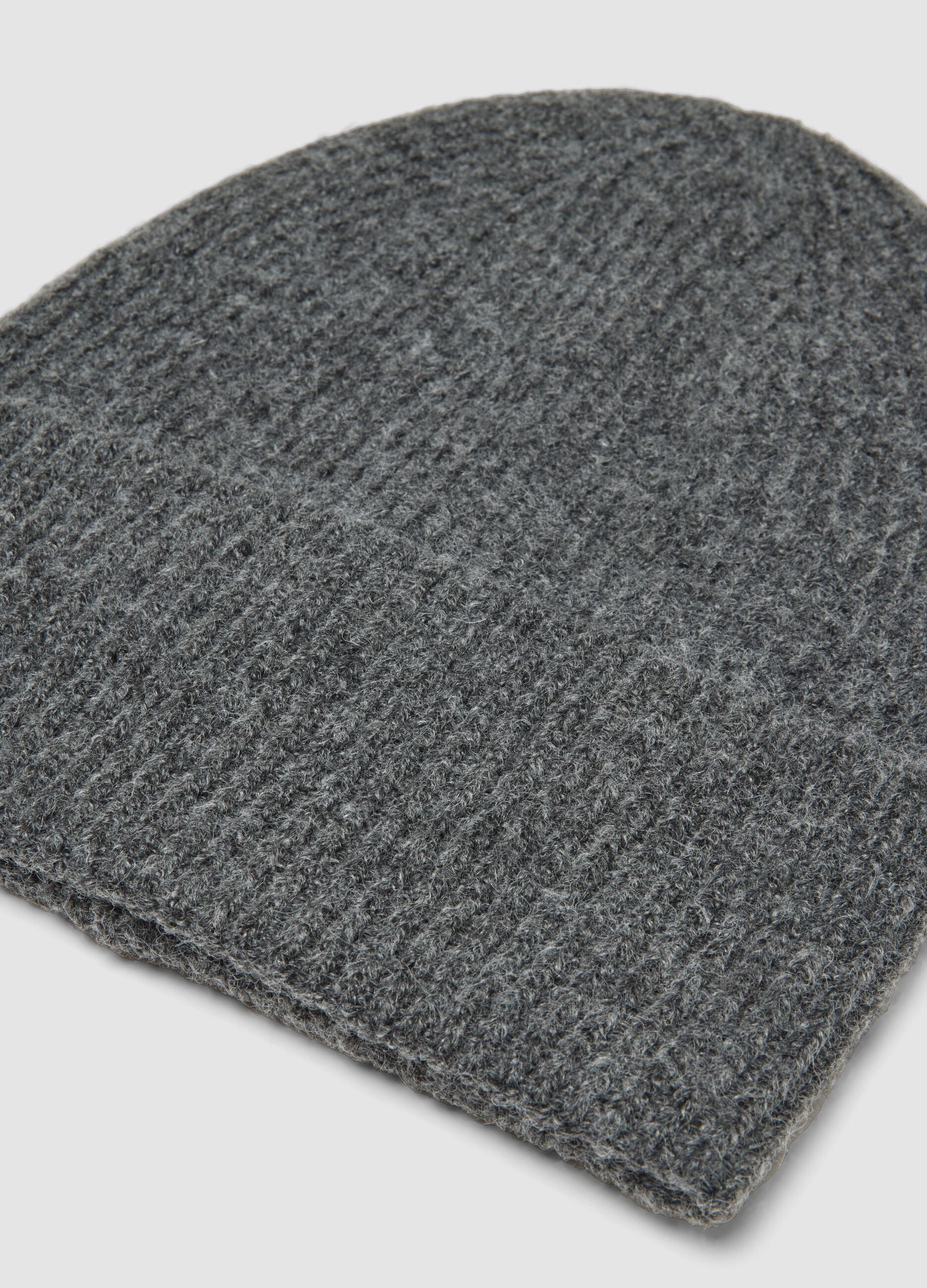Dark grey stretch-wool beanie