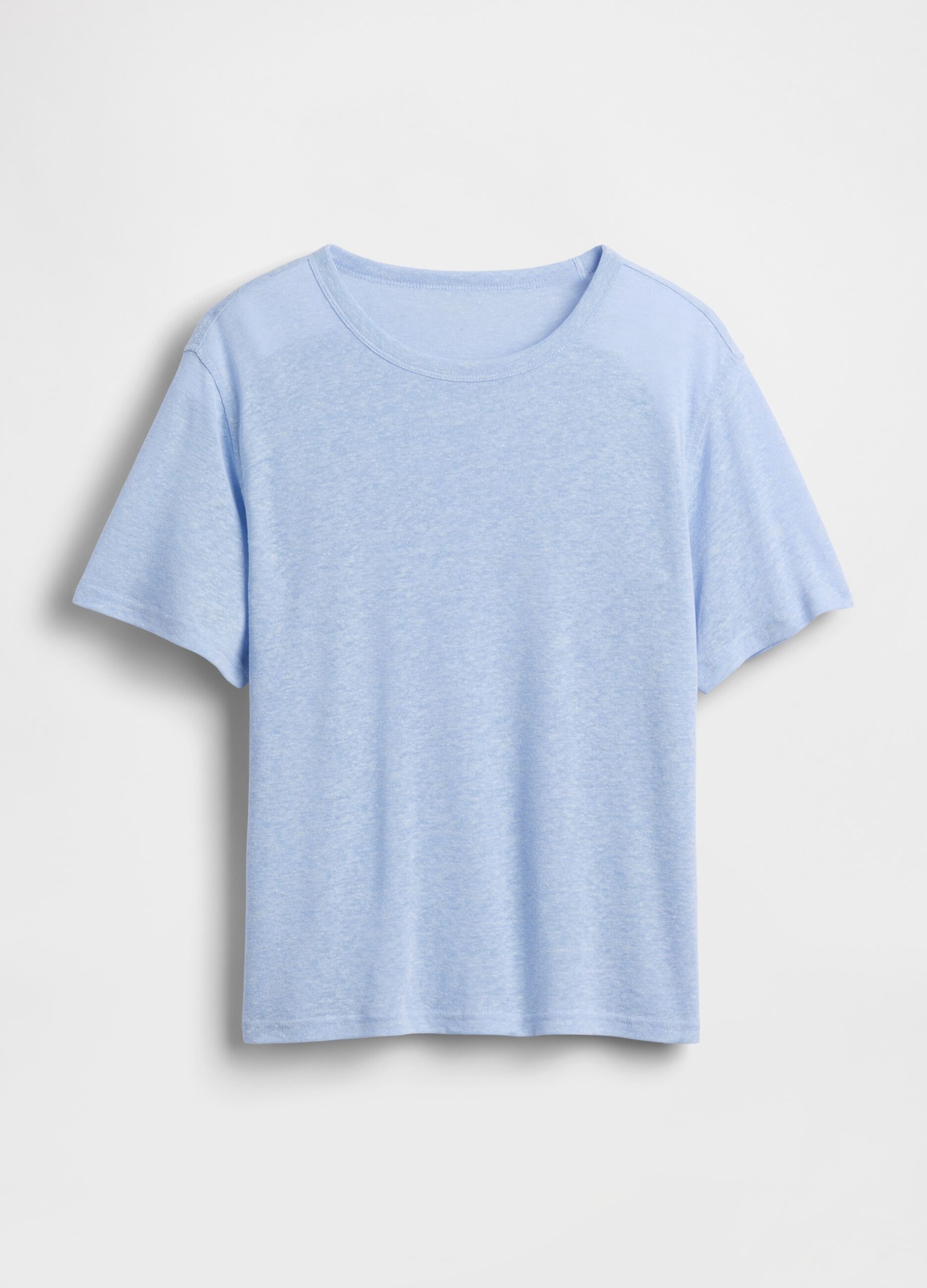 Kurzarm-T-Shirt aus Leinenmix
