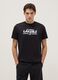 Black pure cotton regular fit t-shirt with Lakers logo_0