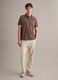 Brown short-sleeve polo shirt in pure cotton, regular fit_2