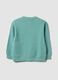 Sweatshirt com capuz azul em algod&atilde;o puro, corte oversized, com estampado e bolso canguru para menino_1