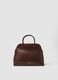 Brown handbag with zip closure_0
