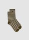 Green striped stretch-fabric socks_0