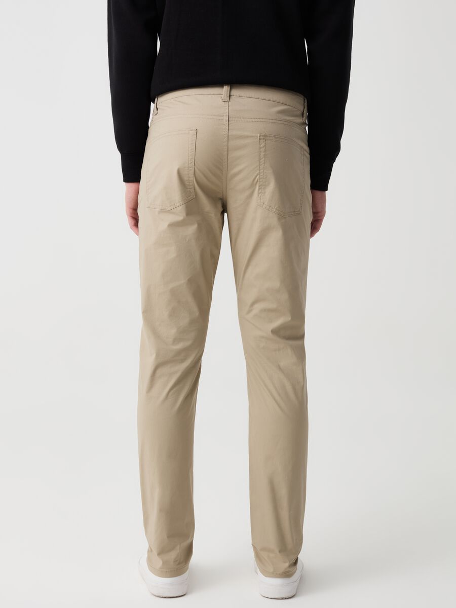 Stretch cotton trousers with five pockets_2