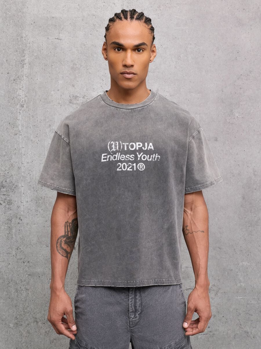 Sunfaded Oversized T-shirt Vintage Grey_0