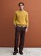 Yellow crew-neck pure wool jumper, regular fit_1