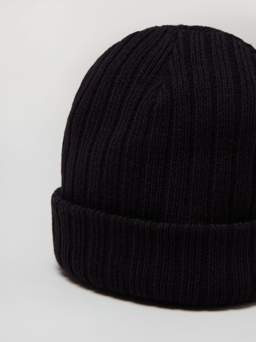 Ribbed hat with turn-up_2