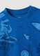 T-shirt azul de manga curta em algod&atilde;o puro_2