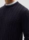 Blue Crew Neck Wool Blend Jumper_3