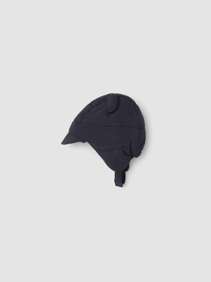 Cappello blu notte imbottito con visiera e paraorecchie_0