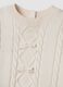 Beige viscose-blend jumper with textured crew neck_2