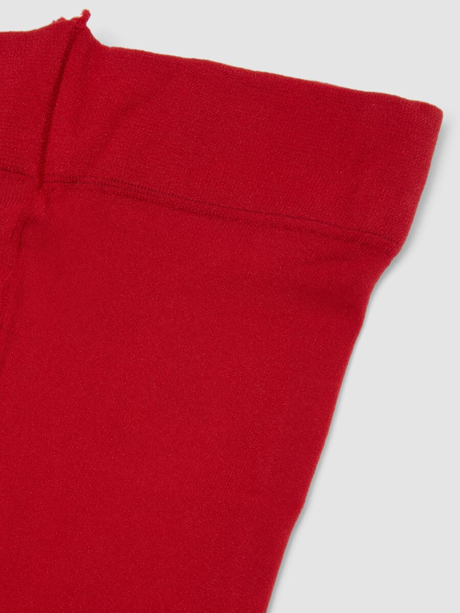 Rote Strumpfhose aus Stretchmaterial_1