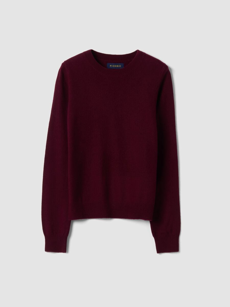 Maglia rossa in pura lana a girocollo_0