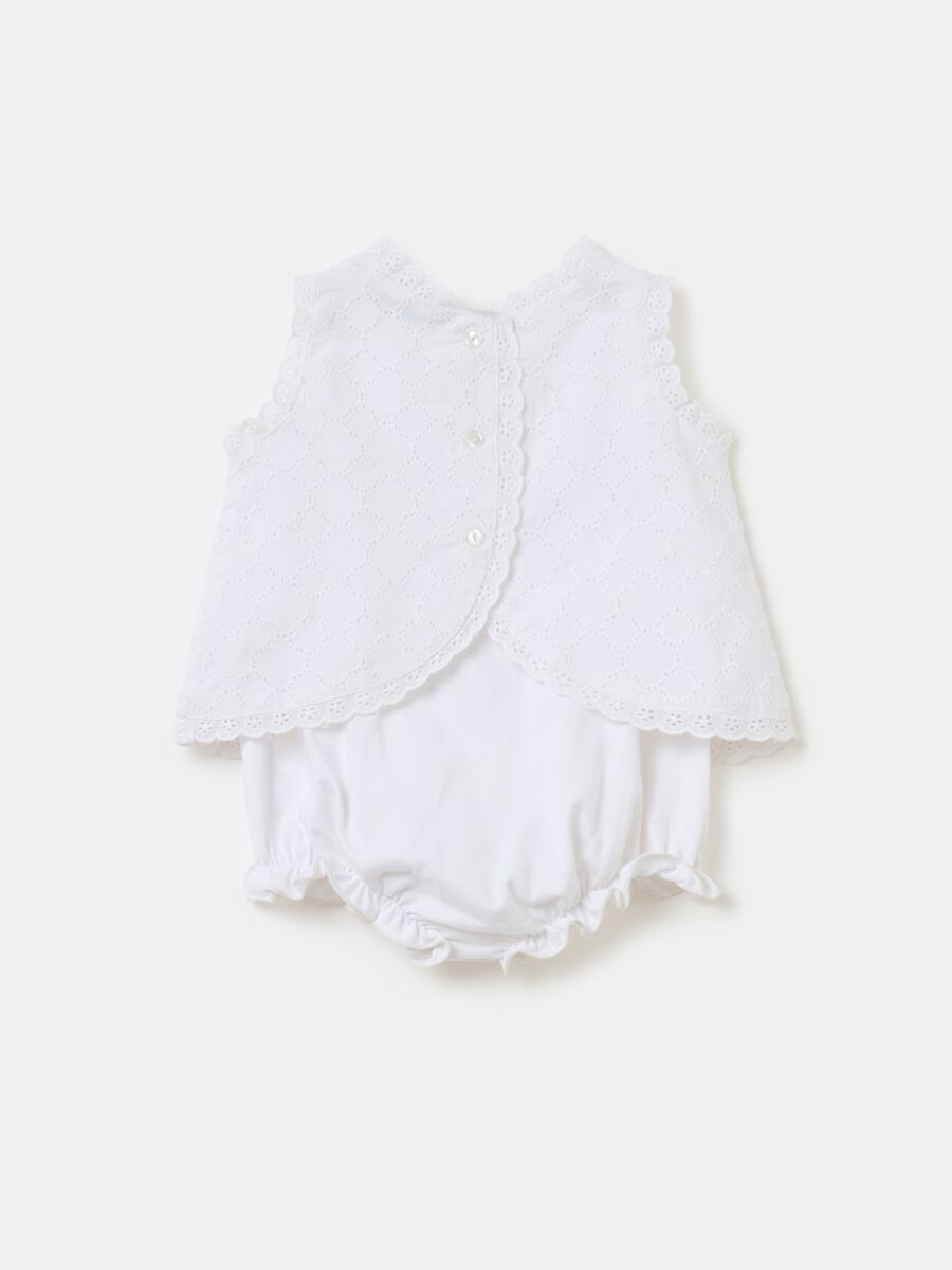 Broderie anglaise cotton romper suit_1
