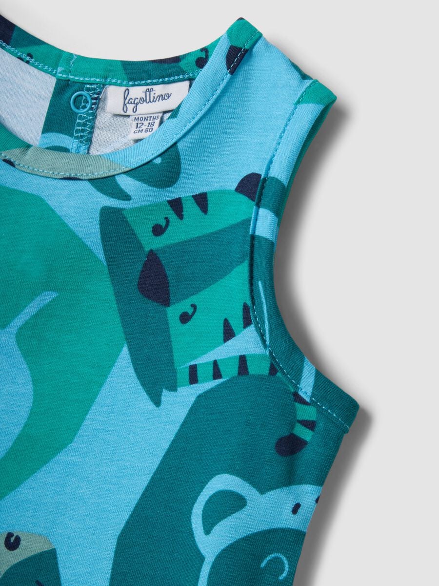 Light blue organic cotton vest with all-over print_2