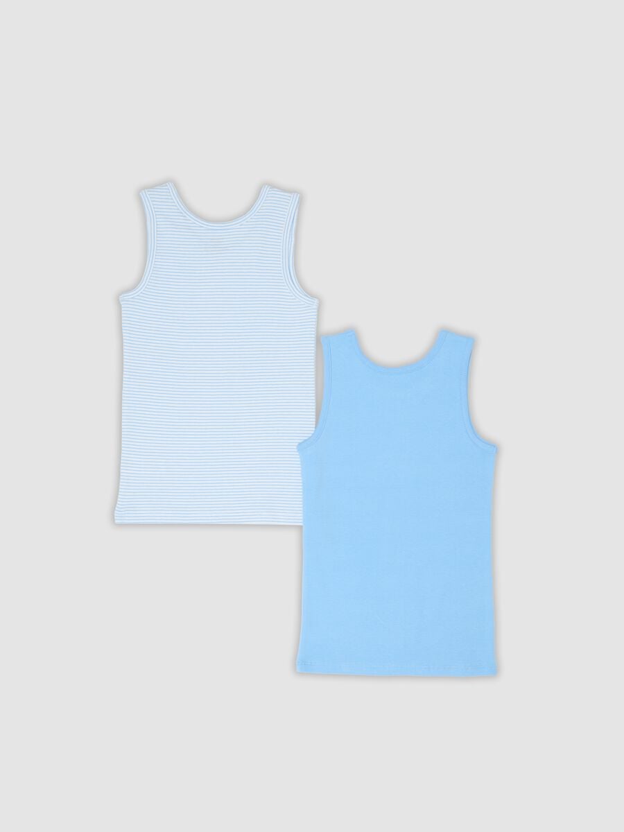 2-pack of blue organic cotton regular-fit vest tops for kids_1